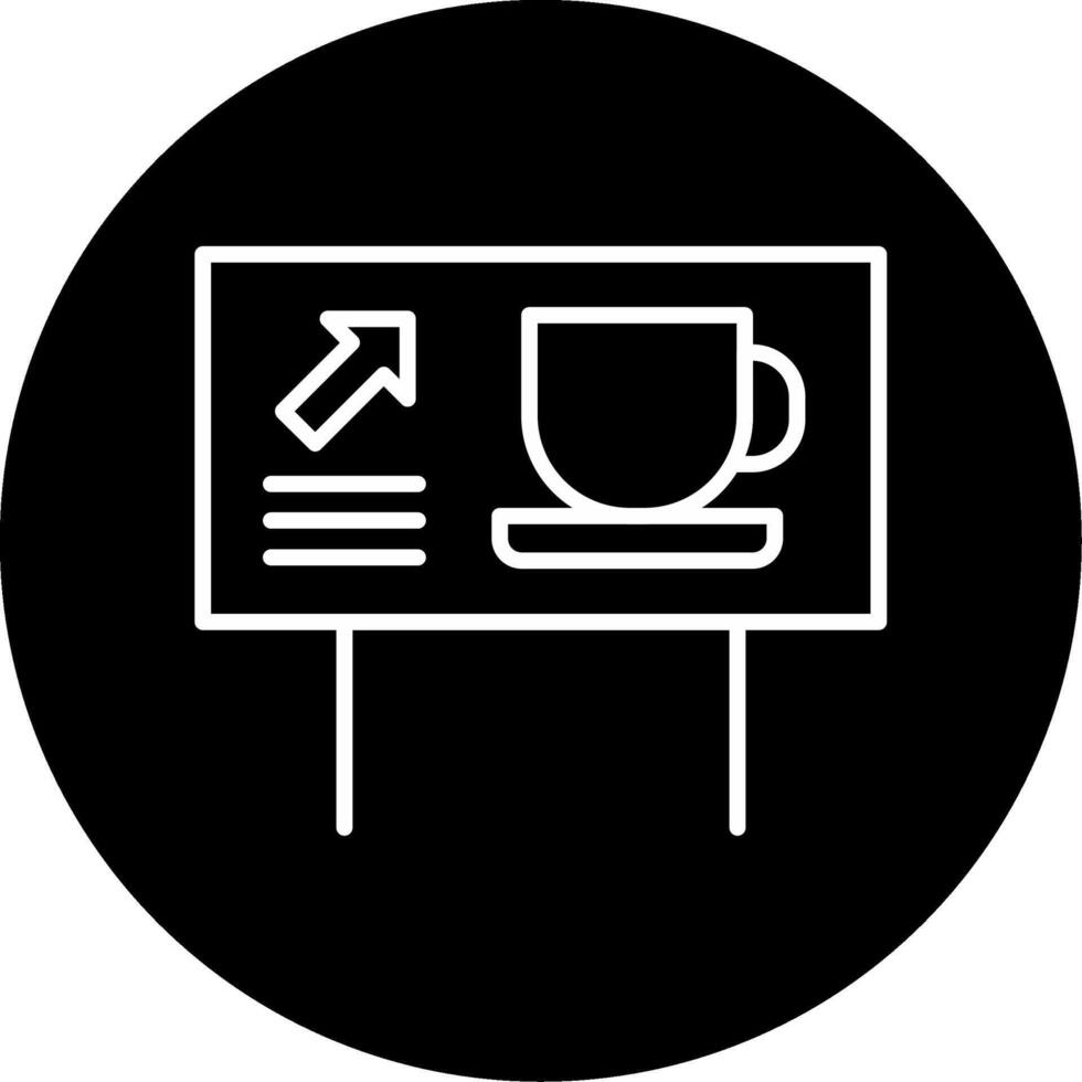 Rest Area Roadside Resting Zone Line Circle Inverted vector