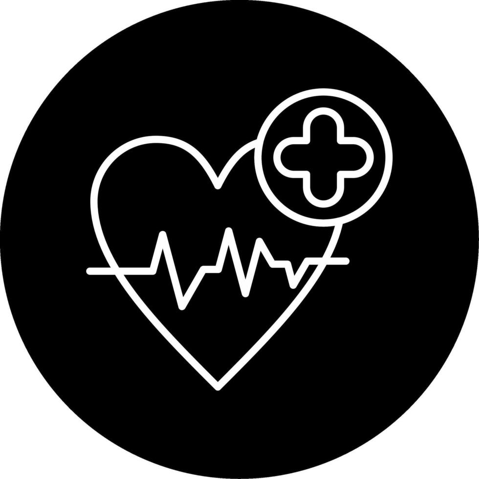 Vital Signs Body Health Data Line Circle Inverted vector