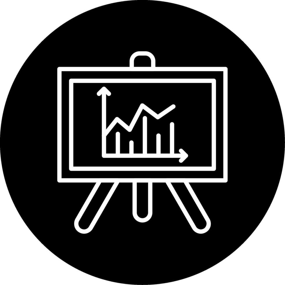 Line Graph Trend Line Circle Inverted vector