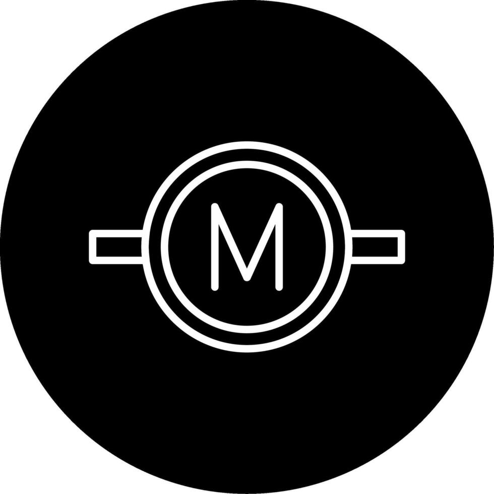 Electric Motor Device Line Circle Inverted vector