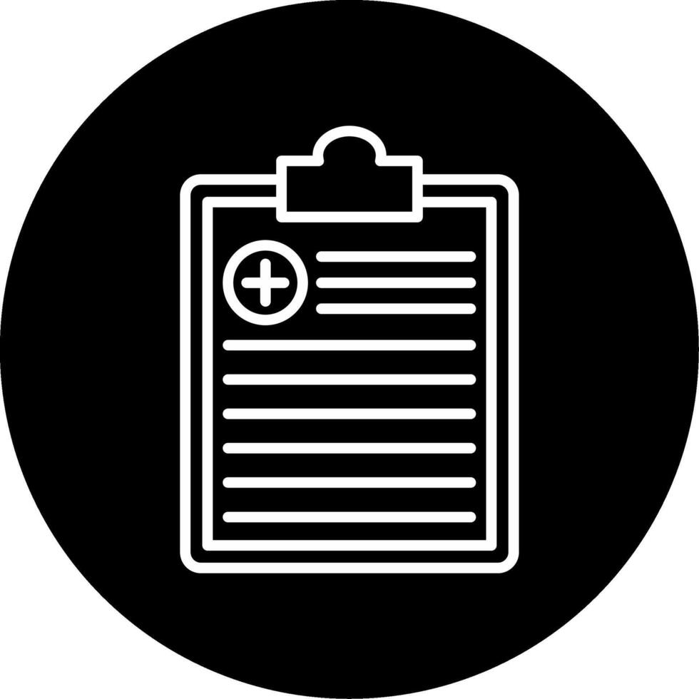 Medical Report Health Summary Line Circle Inverted vector