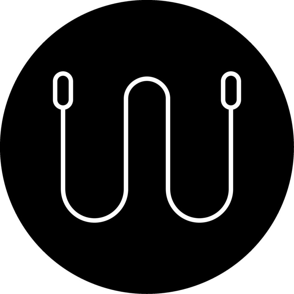 Jumping Rope Fitness Tool Line Circle Inverted vector