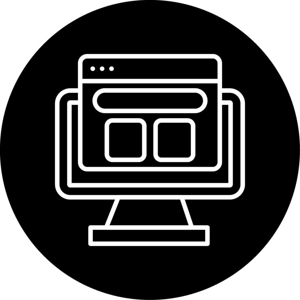 Front-End Design Process Line Circle Inverted vector