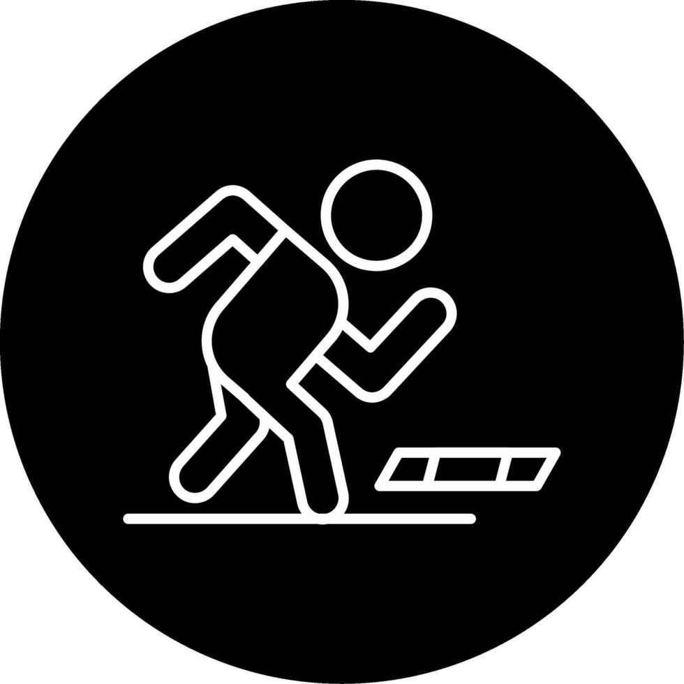 Trip Falling Trip Hazard Line Circle Inverted vector