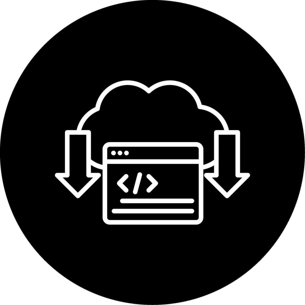 Edge Computing Concept Line Circle Inverted vector