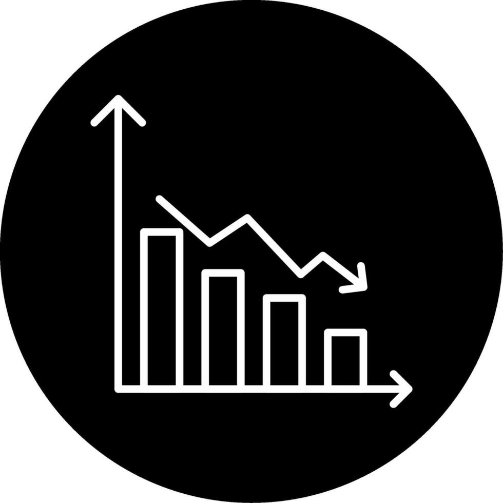 Line Chart Statistical Data Line Circle Inverted vector