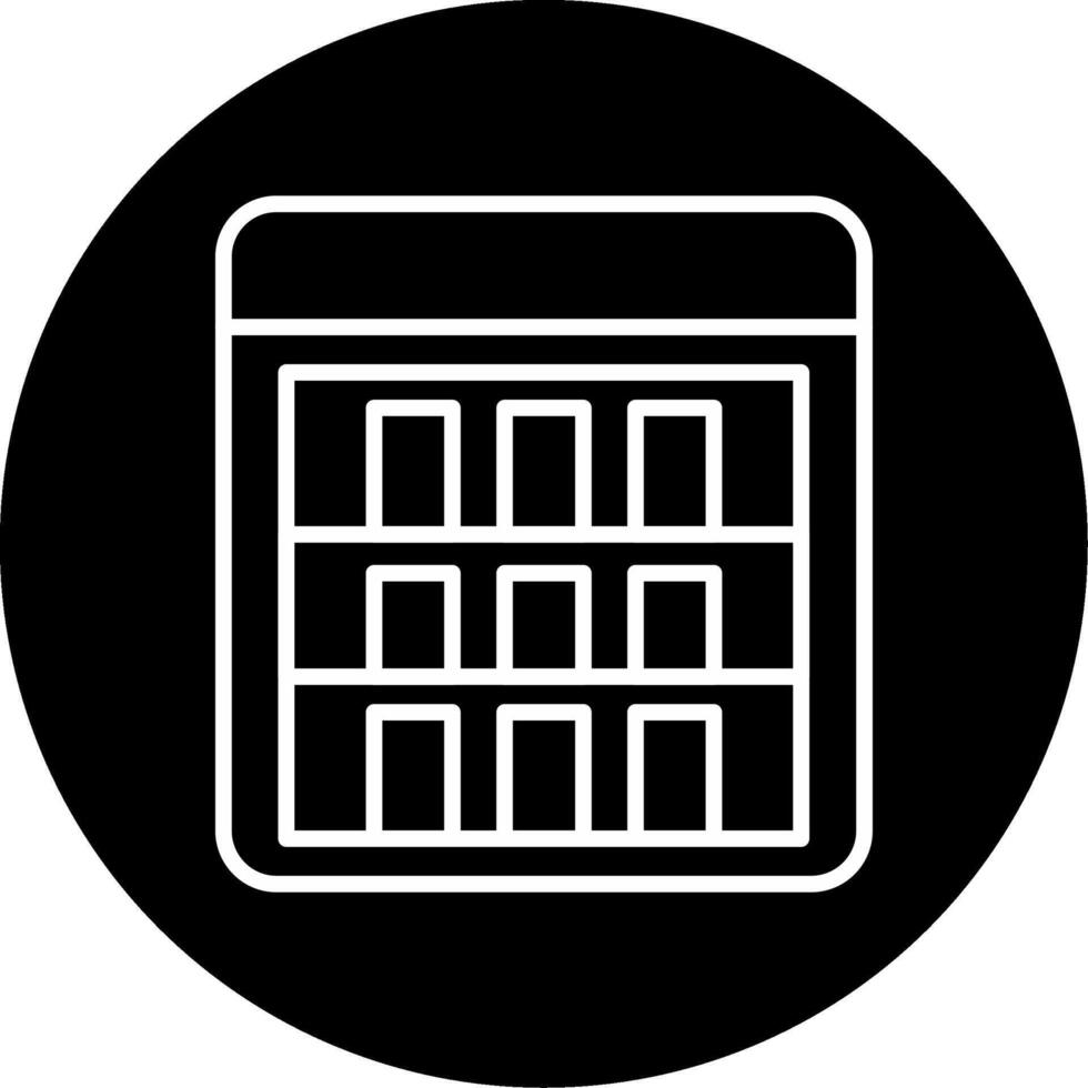Mini Fridge Small Refrigerator Line Circle Inverted vector
