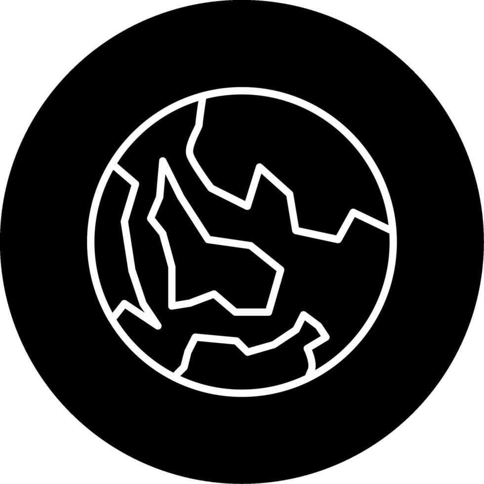 Planet Earth Earth Conservation Line Circle Inverted vector