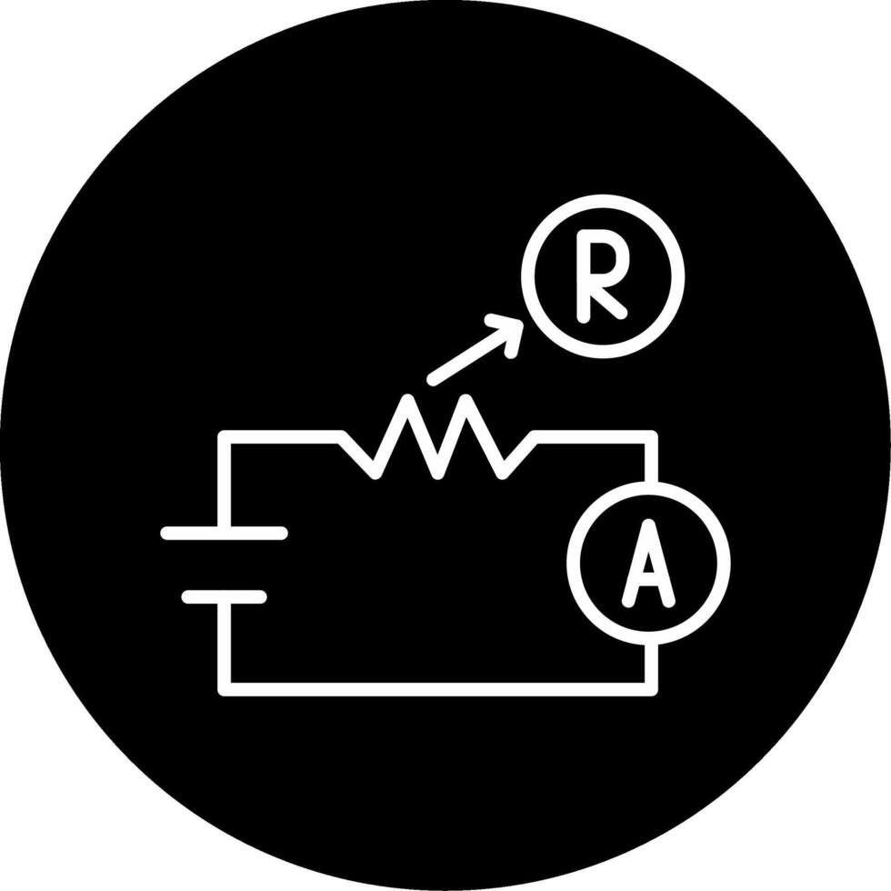 Resistor Component Usage Line Circle Inverted vector