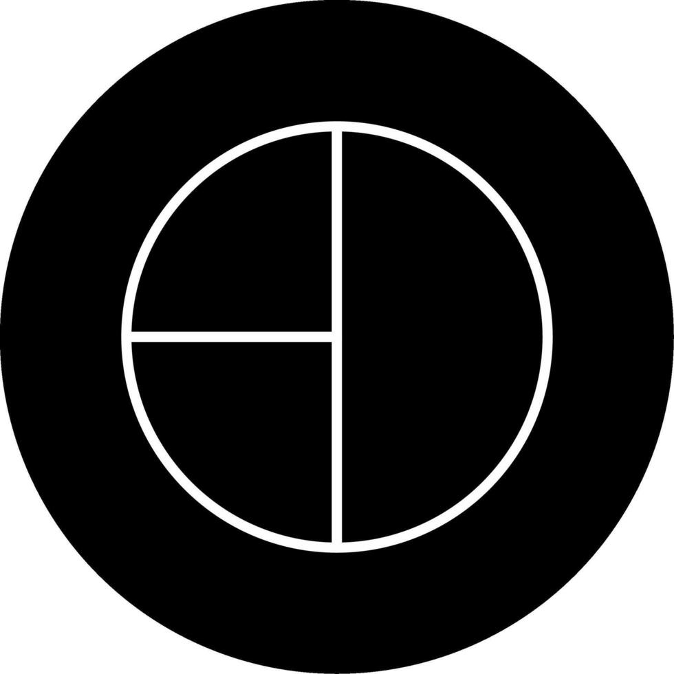 Pie Graph Line Circle Inverted vector