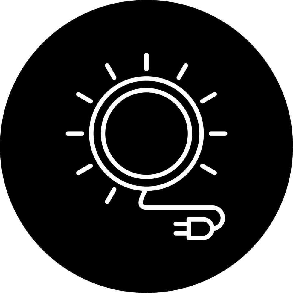 Solar Energy Panels Line Circle Inverted vector