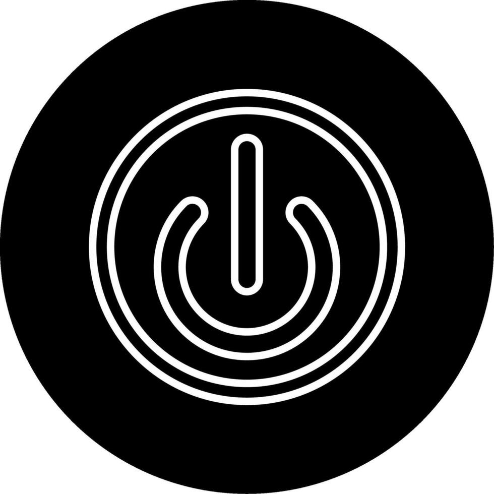 Power Button Activation Switch Line Circle Inverted vector