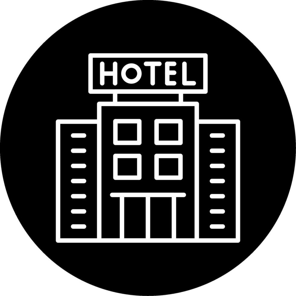 Hotel Lodging Service Circle Inverted vector