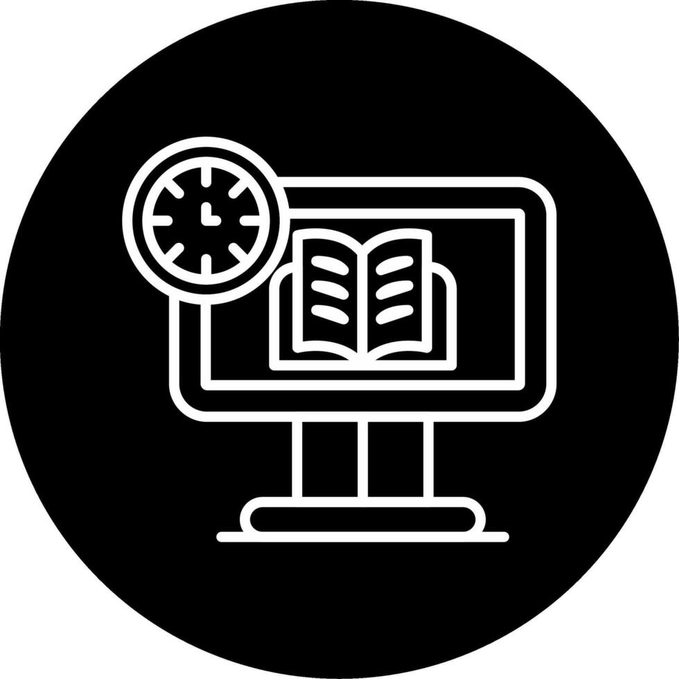 Online Education Web-based Learning Line Circle Inverted vector