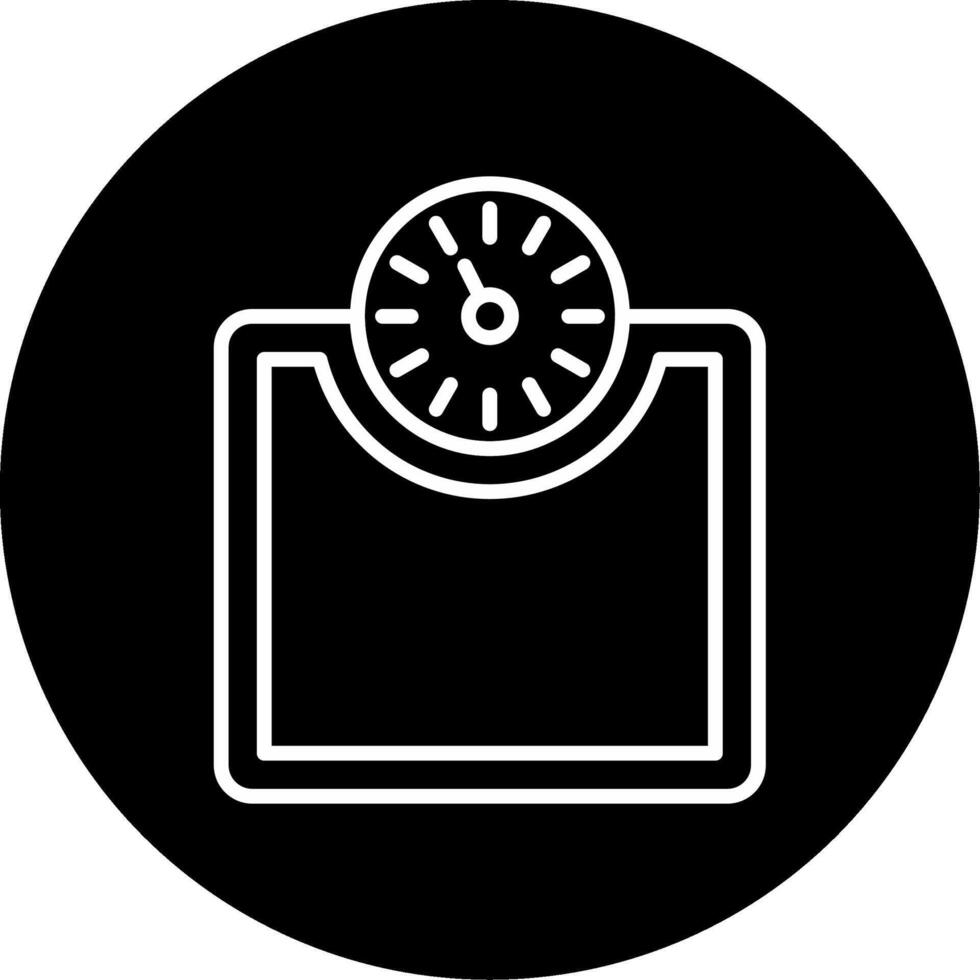 Weight Scale Body Measurement Line Circle Inverted vector
