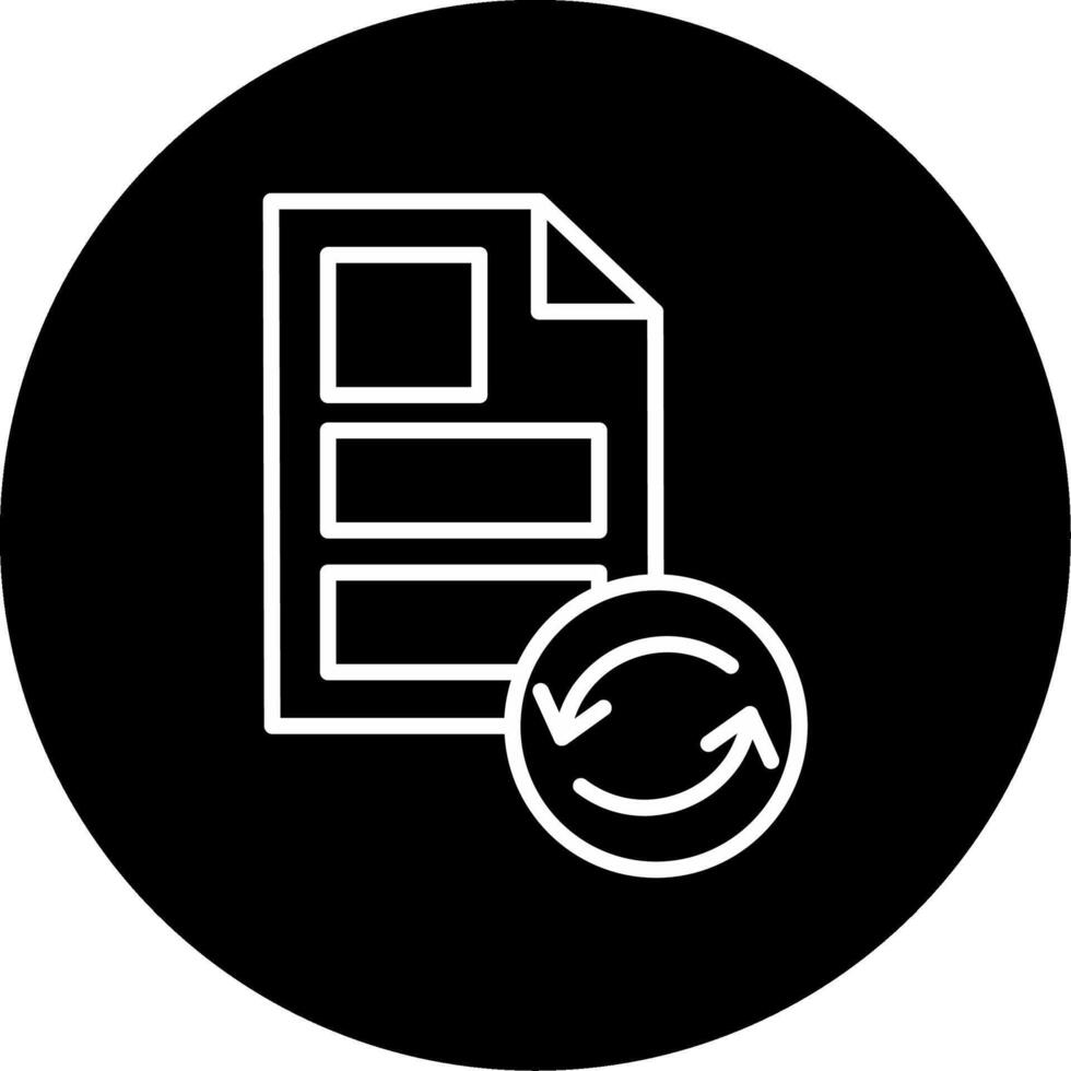 File Processing System Line Circle Inverted vector