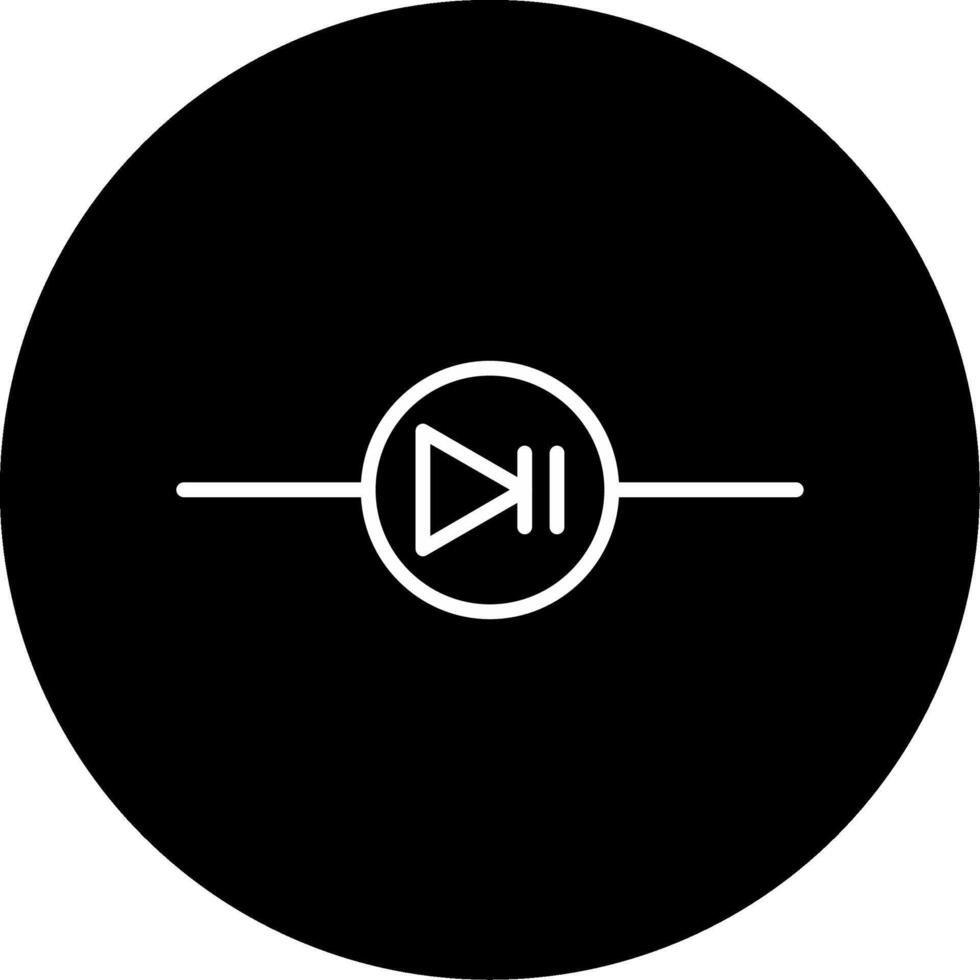 Diode Pin Component Line Circle Inverted vector