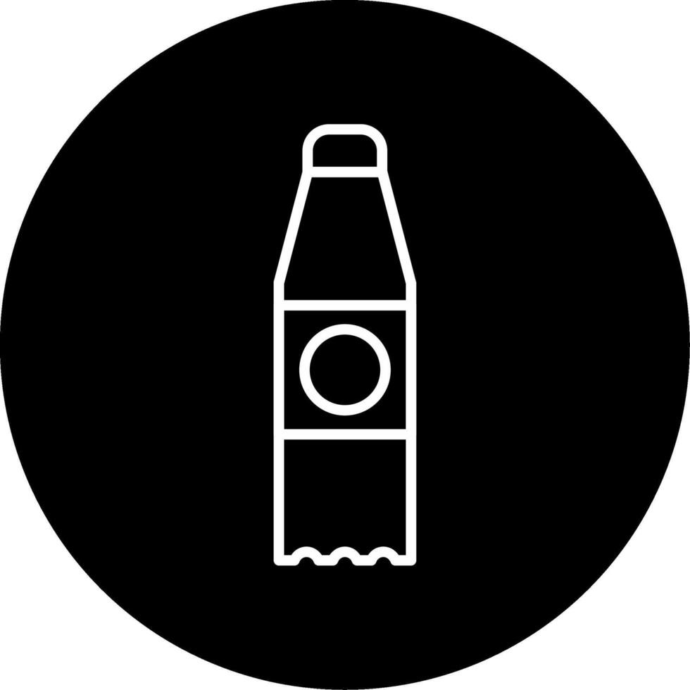 Cola Carbonated Beverage Line Circle Inverted vector