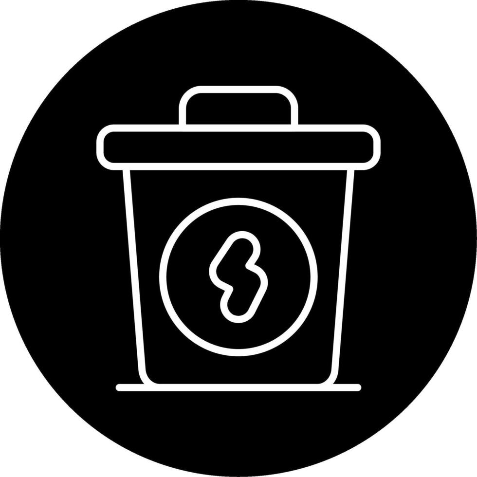Recycle Waste Management Line Circle Inverted vector