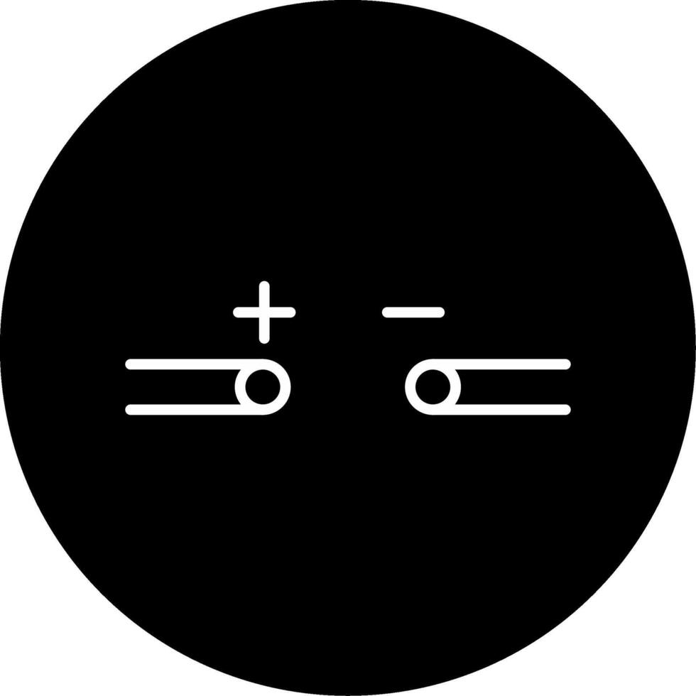 DC Electrical Supply Line Circle Inverted vector