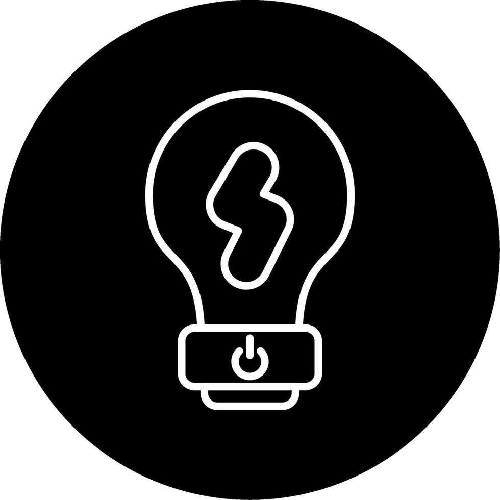 Smart Bulb Intelligent Lighting Solution Line Circle Inverted vector