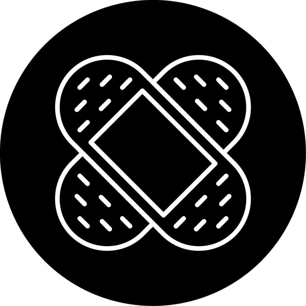 Bandages Wound Care Line Circle Inverted vector
