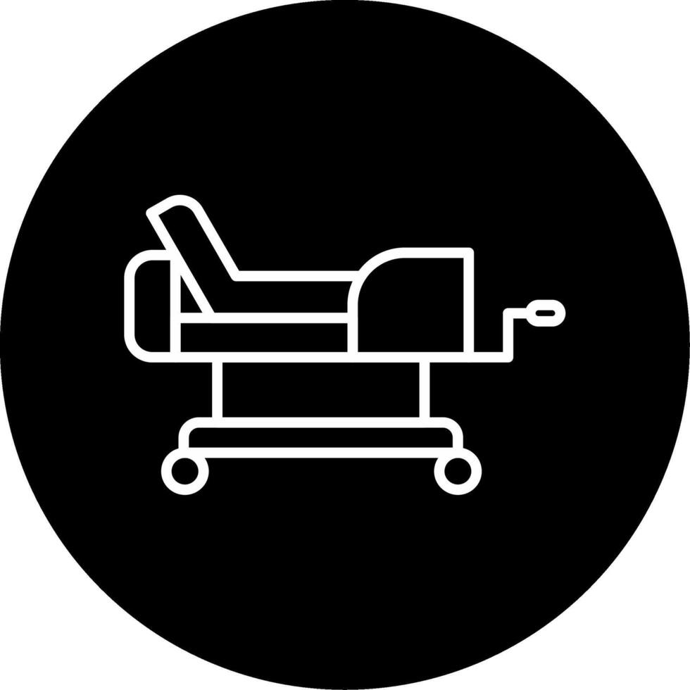 Hospital Bed Medical Resting Surface Line Circle Inverted vector
