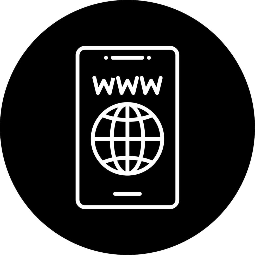 Internet Connectivity Option Line Circle Inverted vector