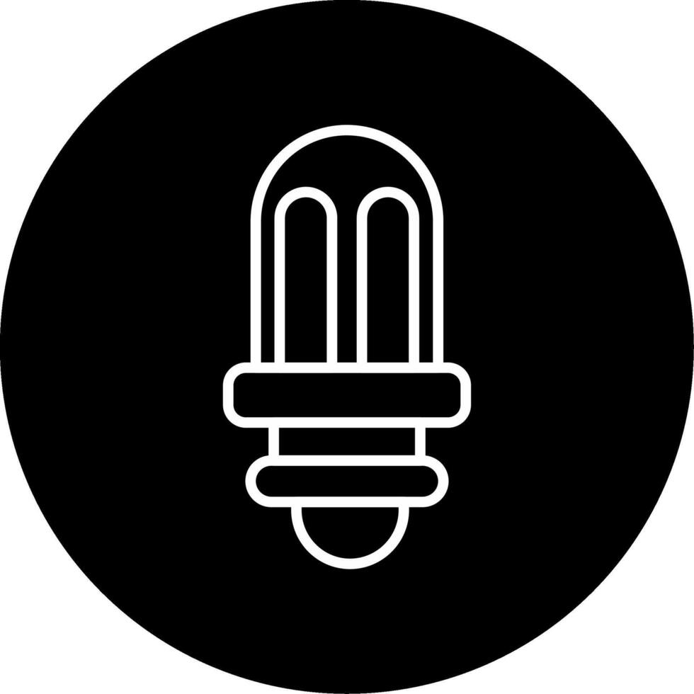 Neon Lamp Design Line Circle Inverted vector