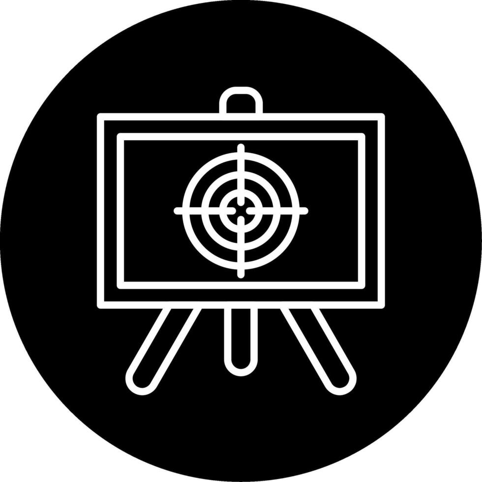 Target Goal Achievement Line Circle Inverted vector