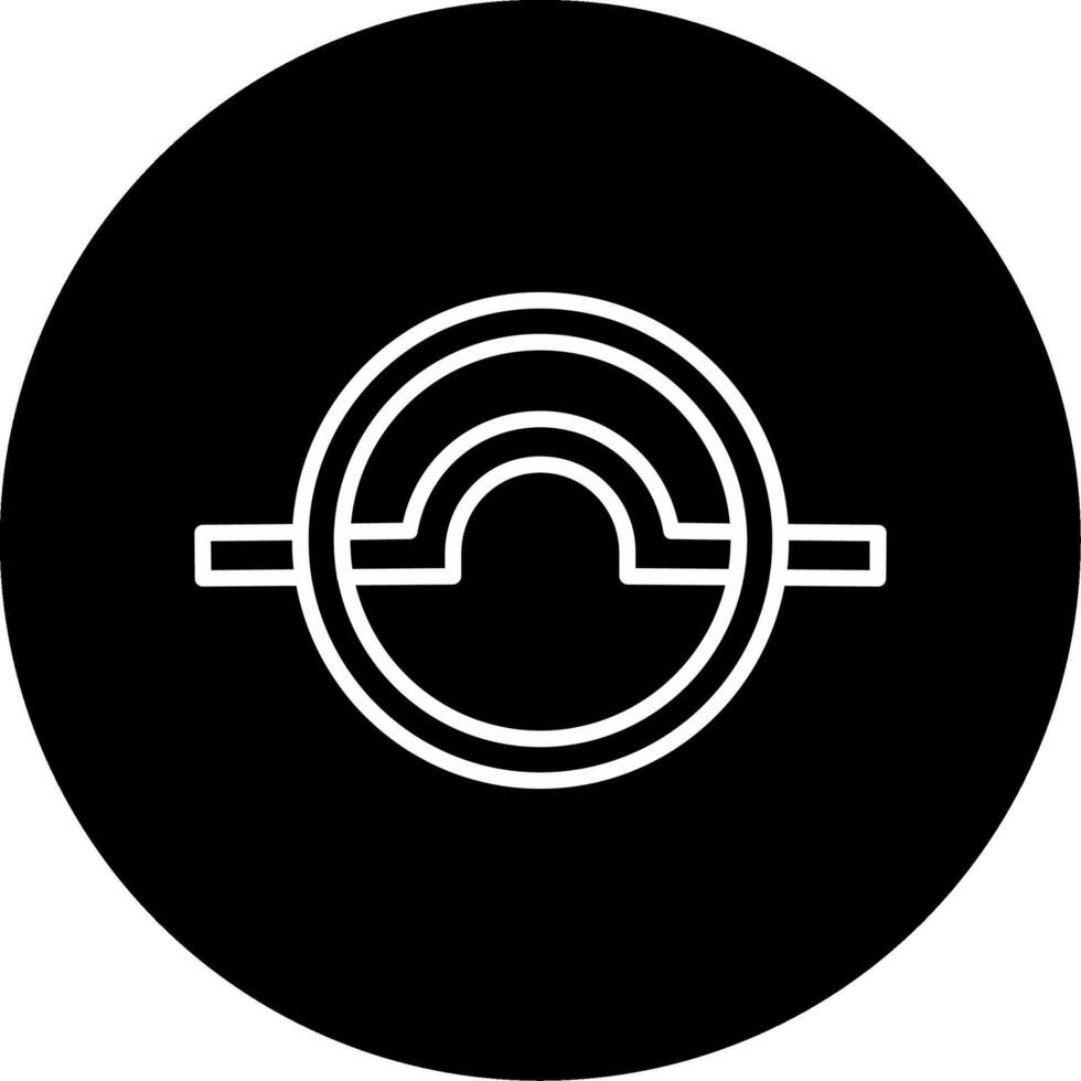 Filament Lamp Bulb Line Circle Inverted vector