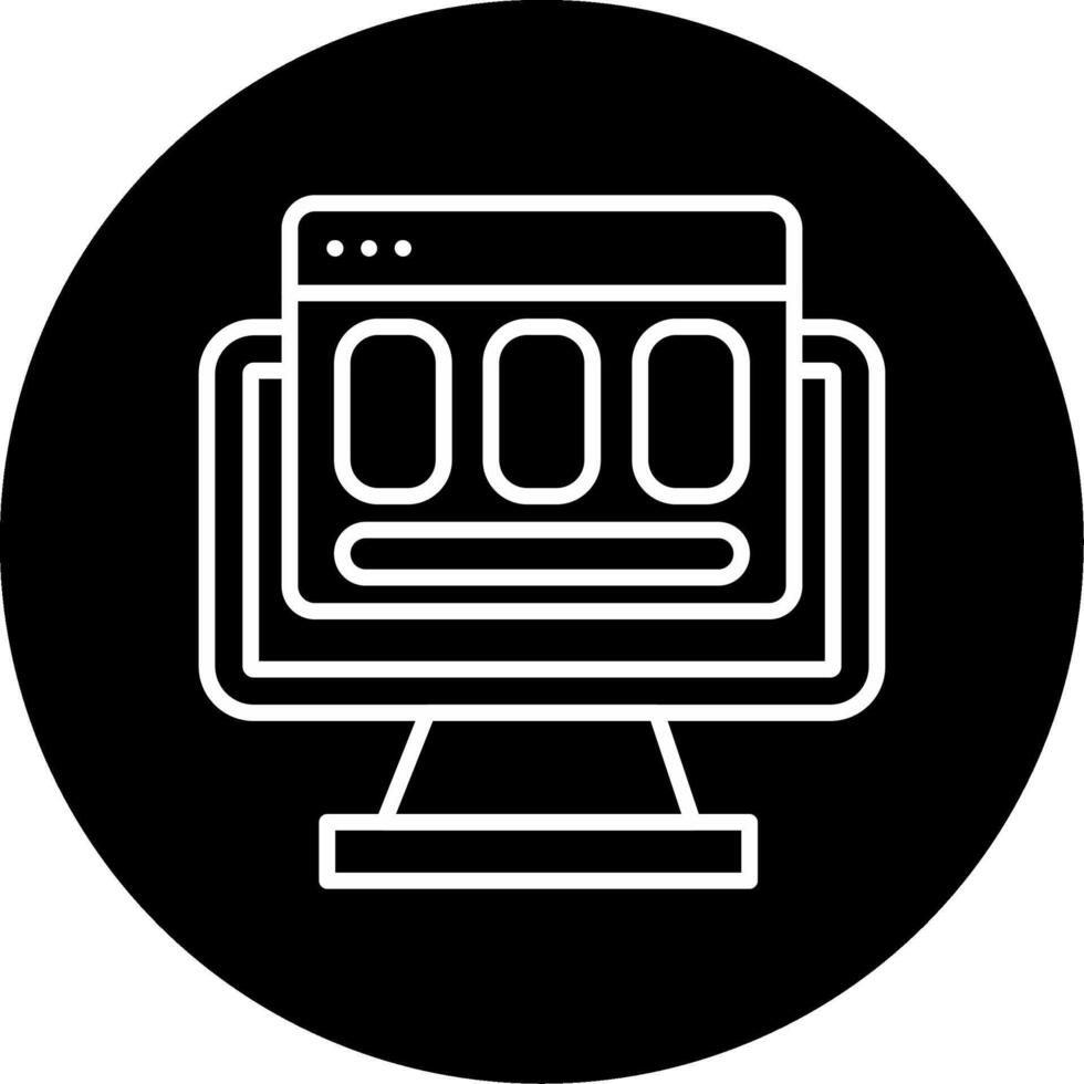 Web Page Development Line Circle Inverted vector