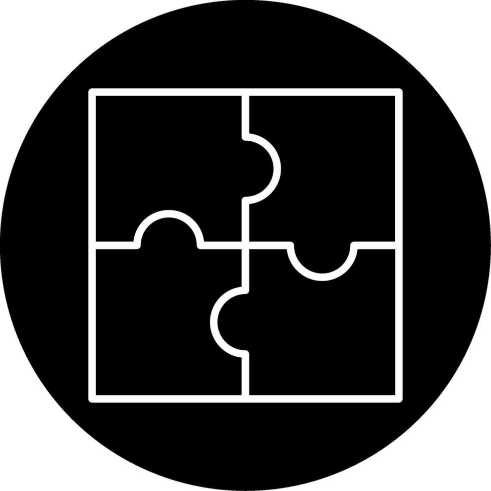 Puzzle Problem Solving Line Circle Inverted vector