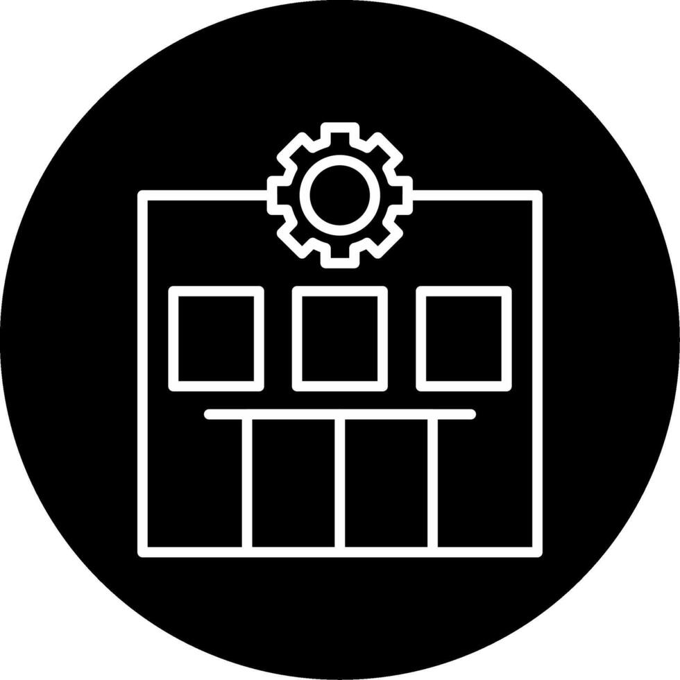 Service Area Rest Stop Line Circle Inverted vector