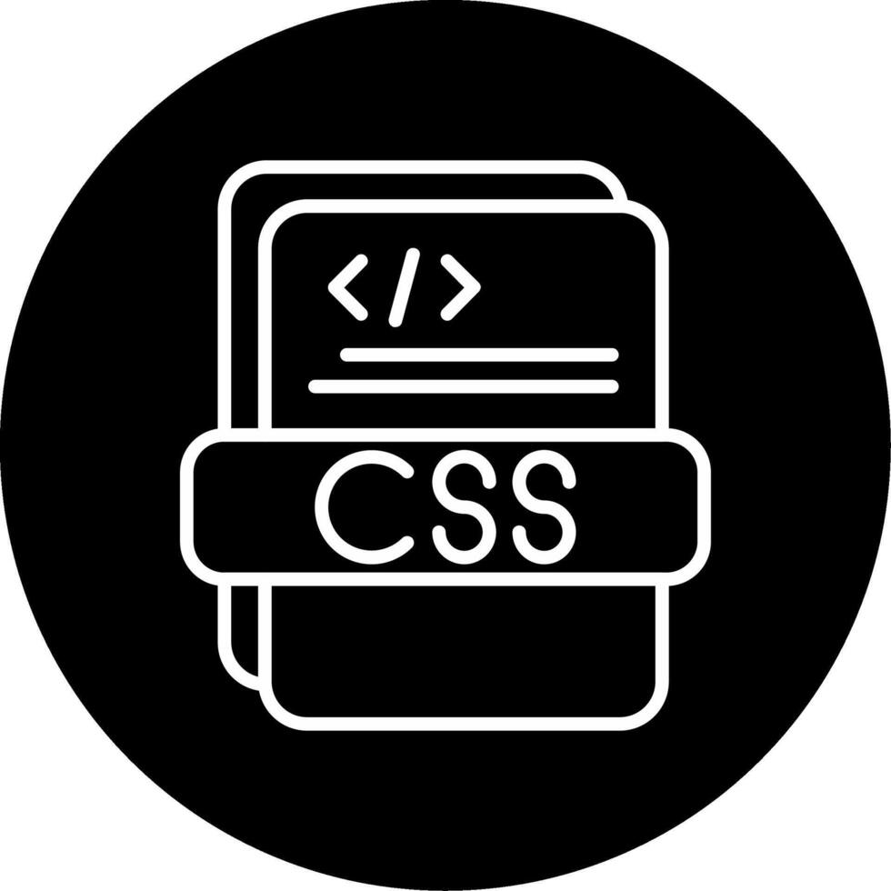 CSS File Style Line Circle Inverted vector