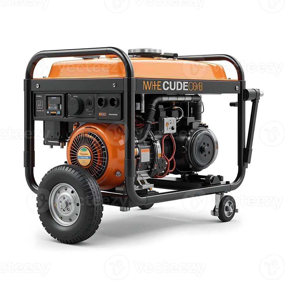 Portable Power Generator on Wheels for Emergency Backup and Outdoor Use photo