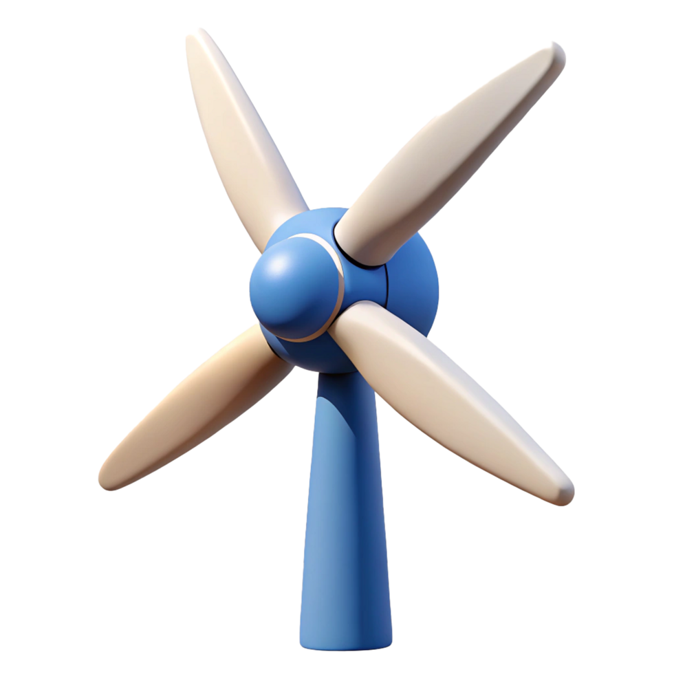 3D Wind Turbine Icon png