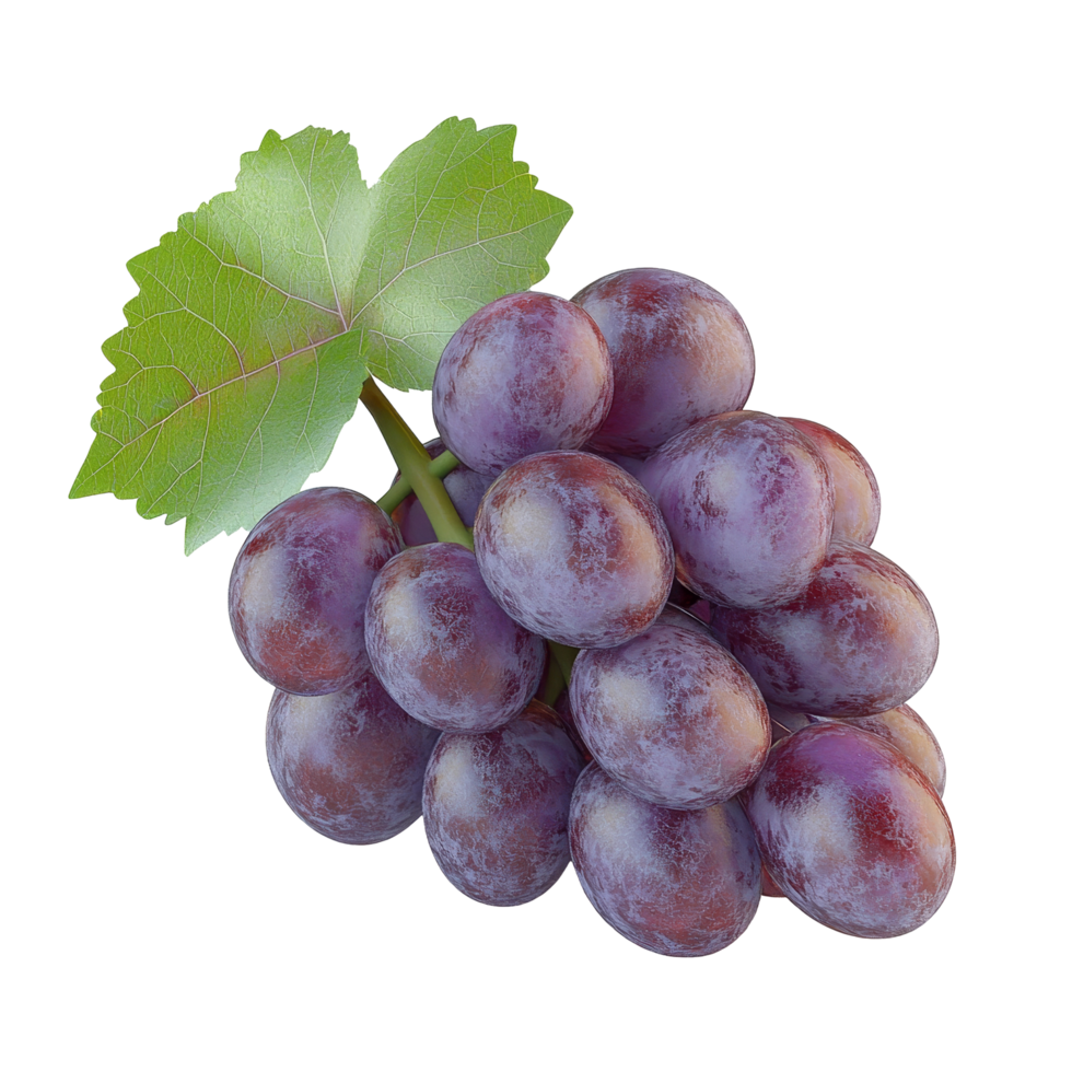 Ripe red grapes on a clean transparent background showcasing their freshness and vibrant color for culinary inspiration, Ripe red grape on transparent background png