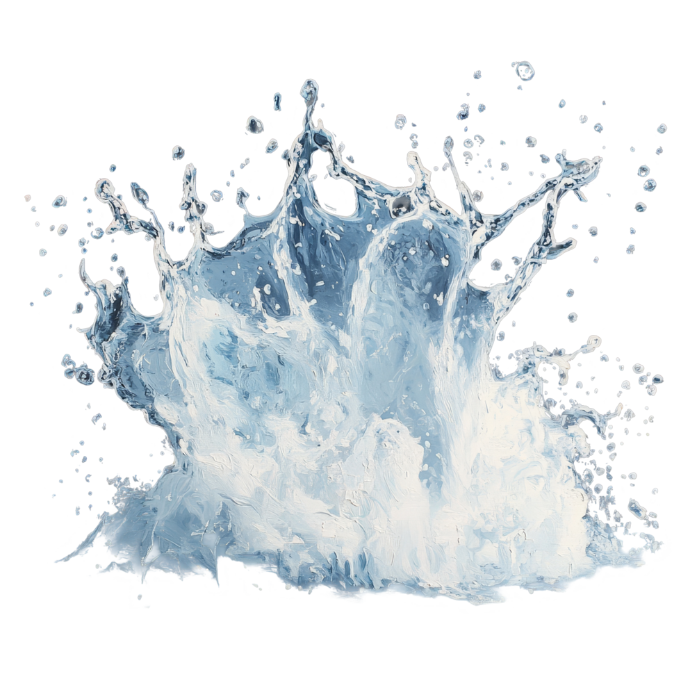 A dramatic water splash captured in motion against a dark backdrop, showcasing dynamic movement and fluidity, Water splash png