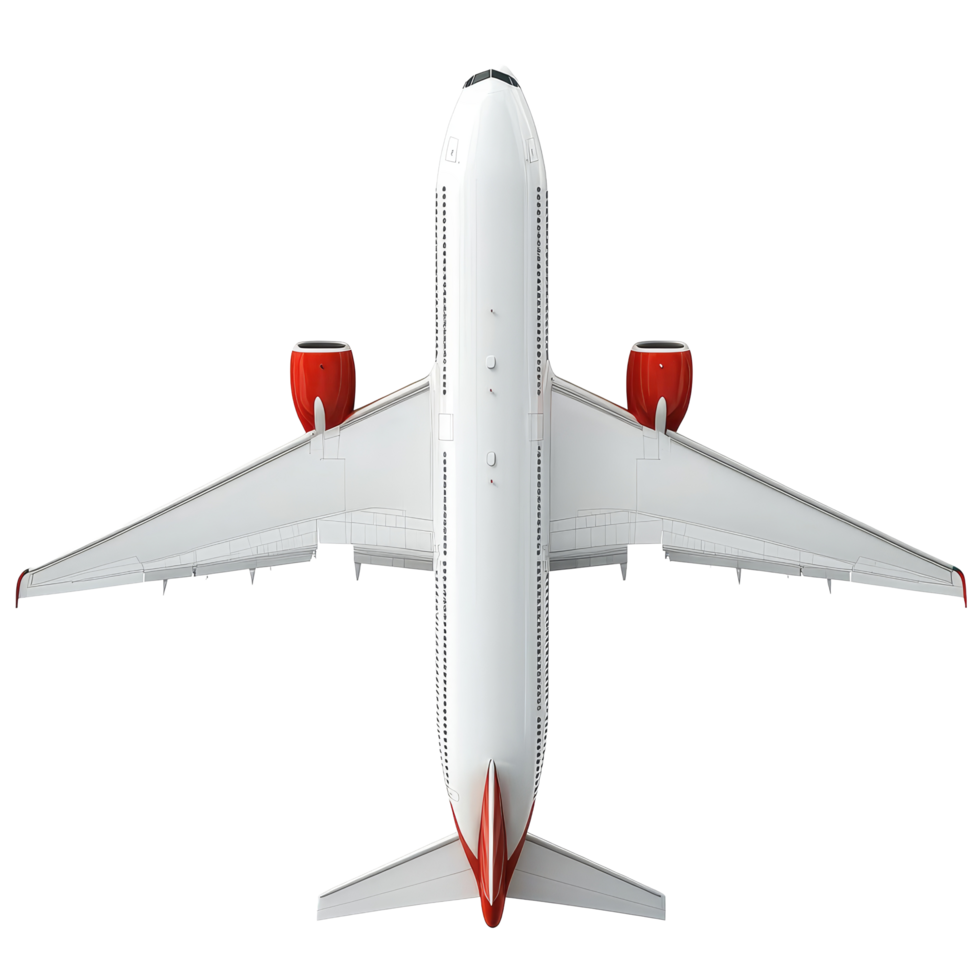 Airplane isolated on a clean transparent background showcasing its detailed structure and design, Airplane isolated on transparent background png