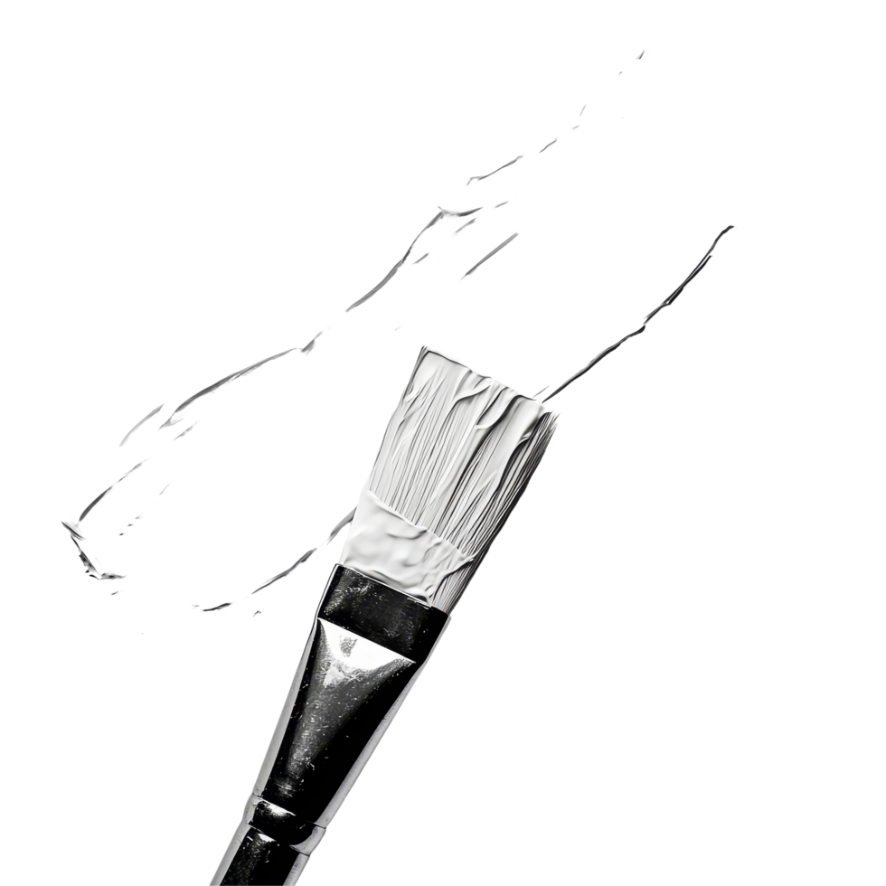 A clean brush stroke of transparent paint on a blank transparent surface illustrating texture and artistic potential, transparent paint smeart brush strokeisolated on transparent background png