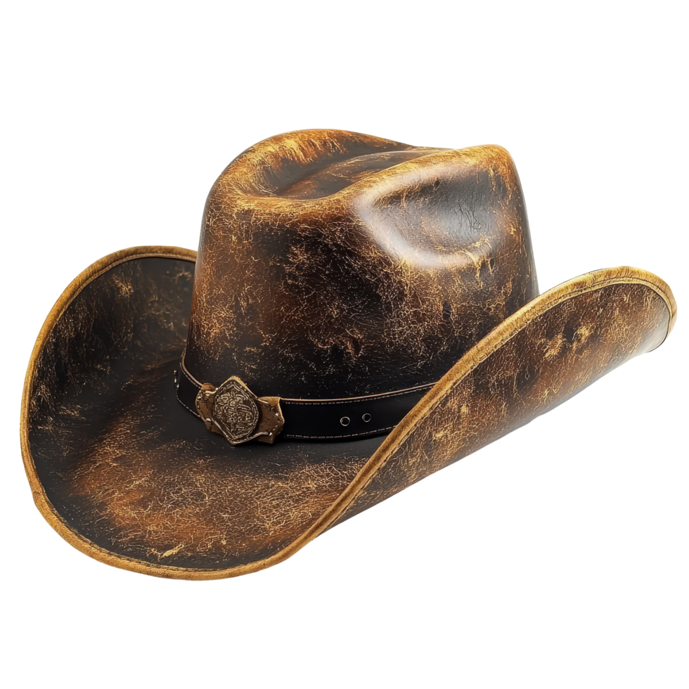 Classic Texas cowboy hat with a vintage look isolated on a transparent background for Westernthemed decor or fashion, texas cowboy hat isolated on transparent background png