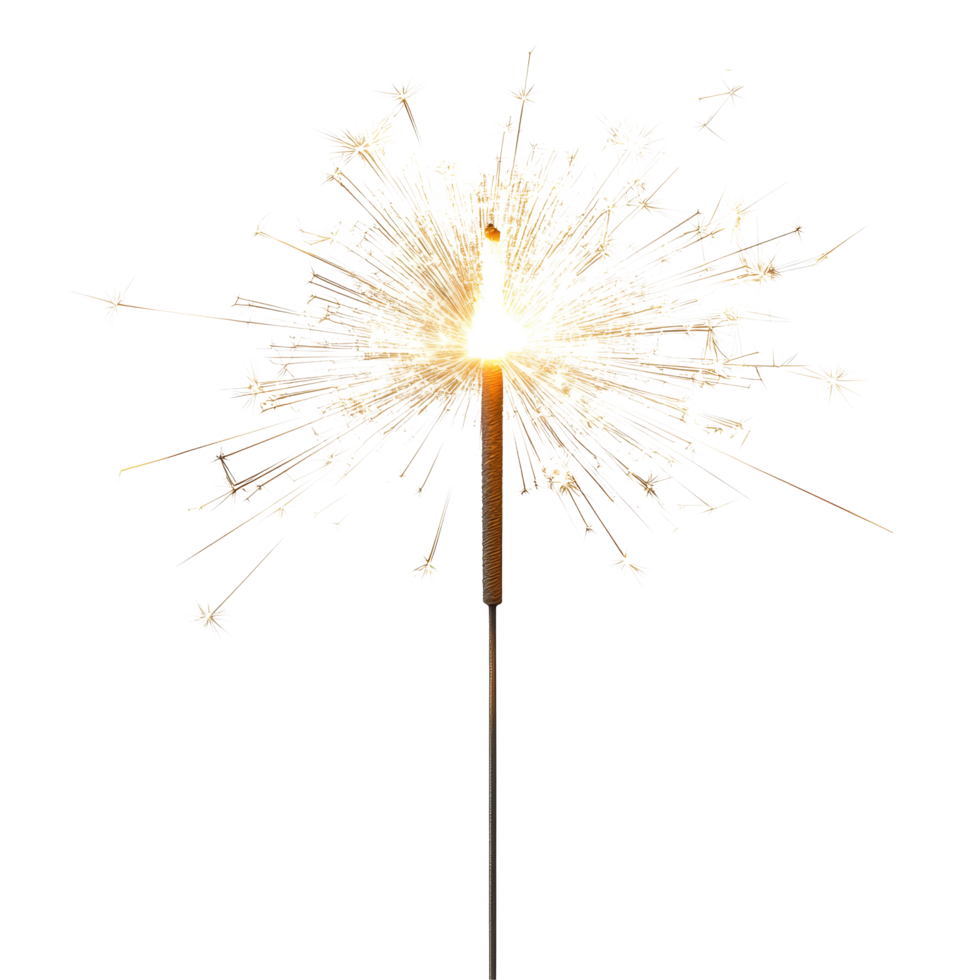 Bright sparkler light display with isolated transparent spark effects during a festive celebration, Bright Sparkler Light Display, file of isolated object on transparent background png