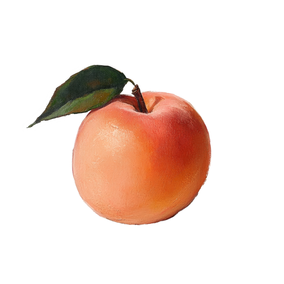 A ripe peach resting on a clean transparent background, showcasing its natural beauty in soft light, Striped Beach Bags on transparent background png