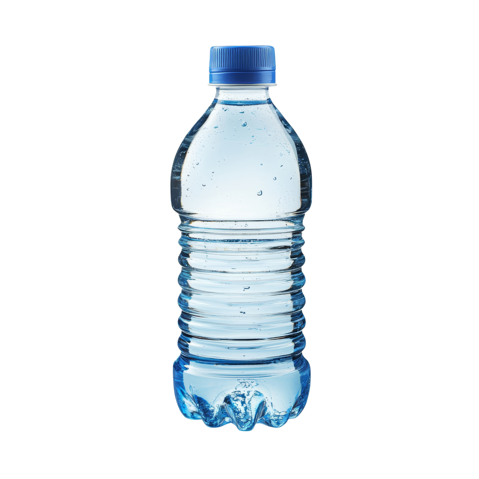 A clear bottled water sitting on a transparent background with simple focus and clarity, bottle of water on transparent background png