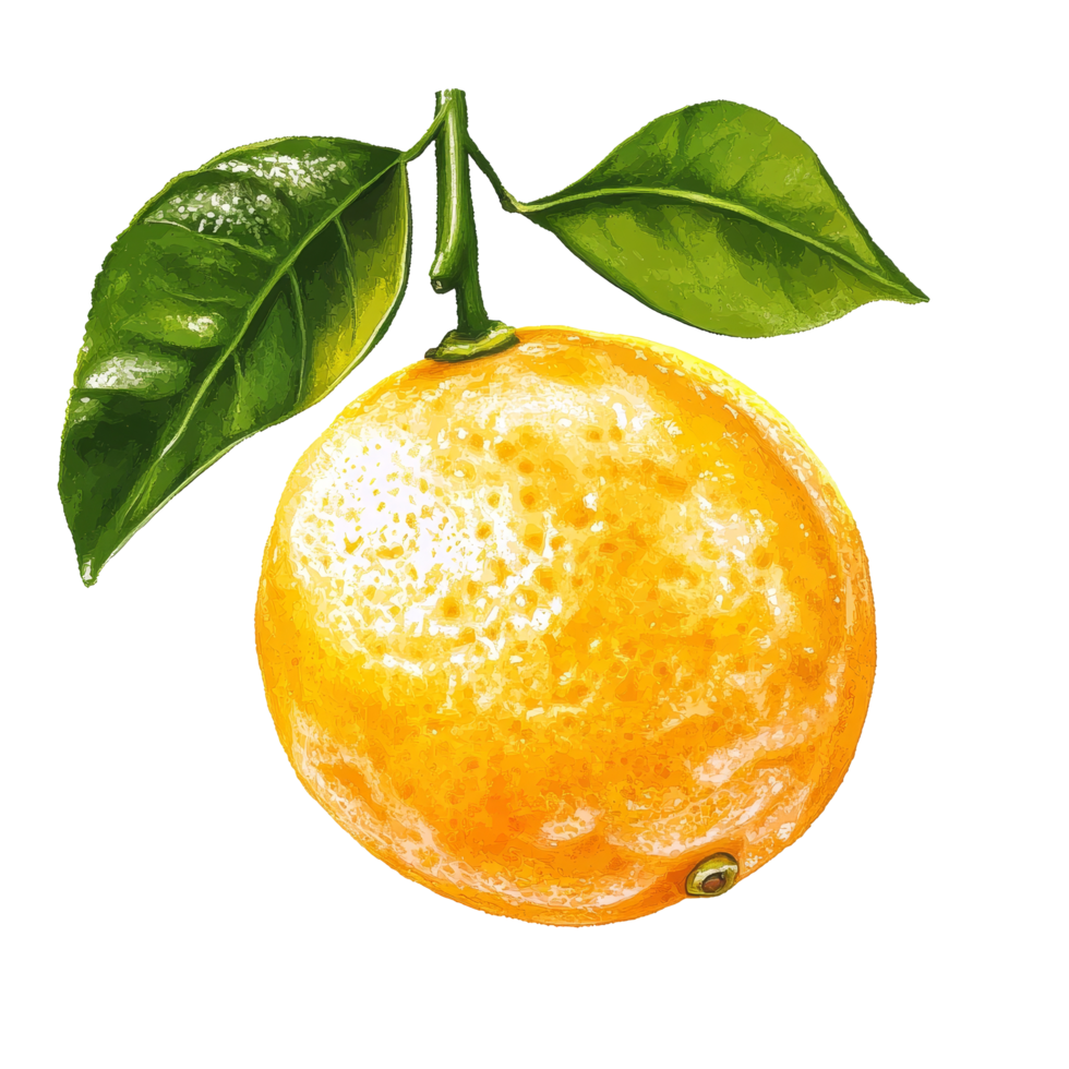 Fresh lemon citrus fruit with green leaves isolated on a clean transparent background, lemon citrus fruit isolated on transparent background png