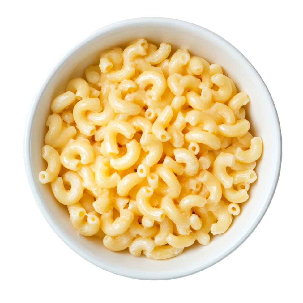 Delicious dry macaroni pasta arranged in a transparent bowl on a clean transparent background ready for cooking, dry macaroni in the transparent bowl on transparent background png