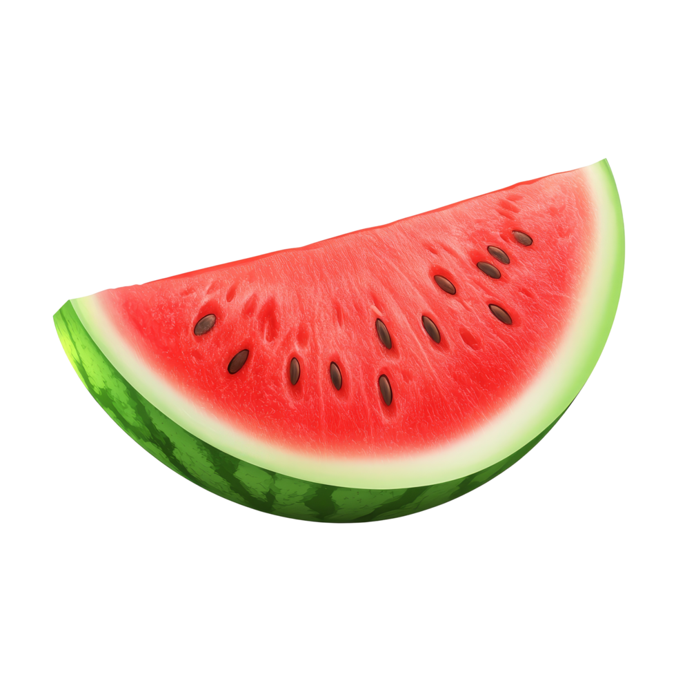 Fresh half watermelon on a clean transparent background ideal for summer recipes and refreshing snacks, Half watermelon isolated in transparent background format png