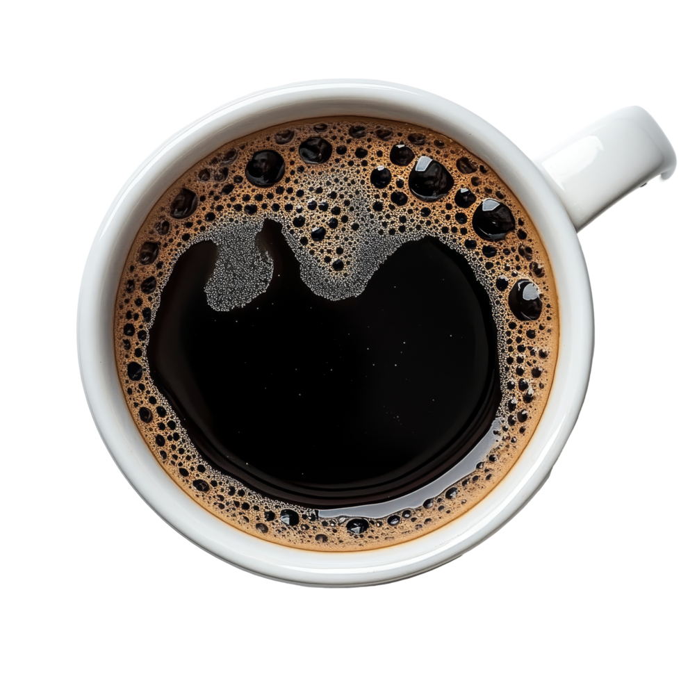 Enjoying a steaming cup of rich black coffee on a clean transparent background, hot black coffee in a cup of coffee on transparent backgroundfile png