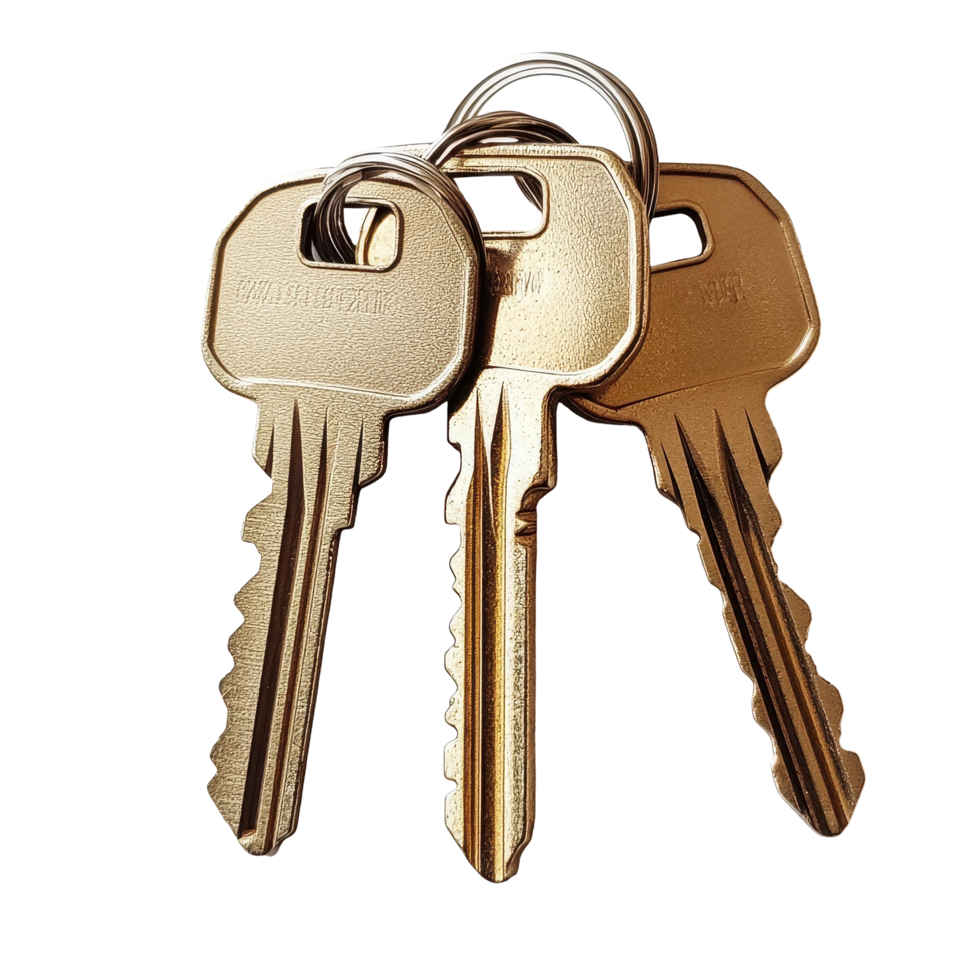 Bunch of keys stacked on a white background for practical and organized access, bunch keys sitting on top each other png
